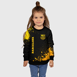 Свитшот детский Barcelona - gold gradient: надпись, символ, цвет: 3D-черный — фото 2