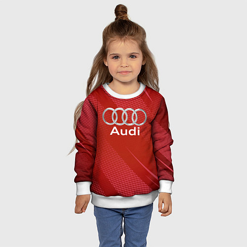 Детский свитшот Audi abstraction / 3D-Белый – фото 4