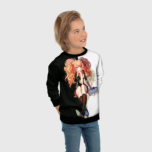 Детский свитшот Джунко Эношима - Danganronpa / 3D-Черный – фото 3