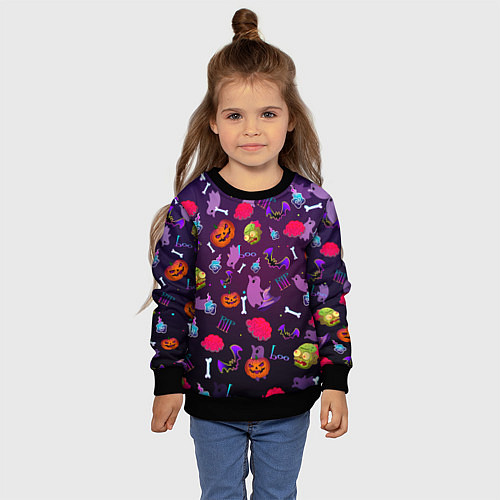 Детский свитшот Это Хэллоуин / 3D-Черный – фото 4