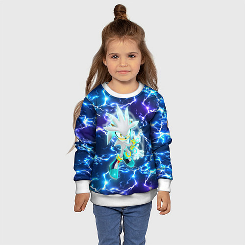 Детский свитшот Ёж Сильвер / 3D-Белый – фото 4