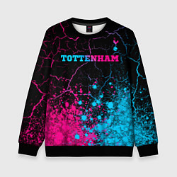 Детский свитшот Tottenham - neon gradient: символ сверху