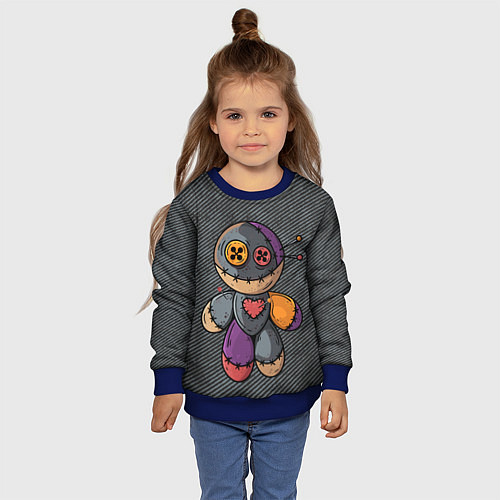 Детский свитшот Кукла Вуду / 3D-Синий – фото 4