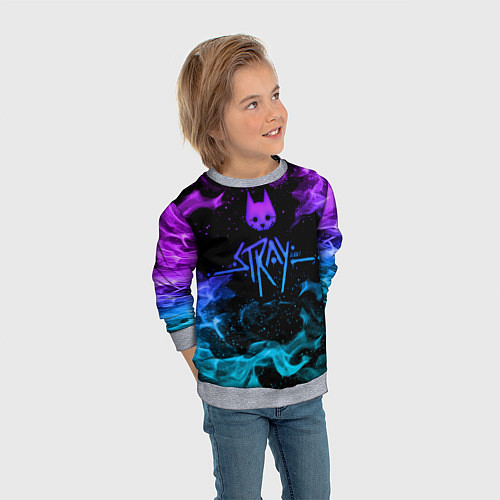 Детский свитшот Stray fire / 3D-Меланж – фото 3