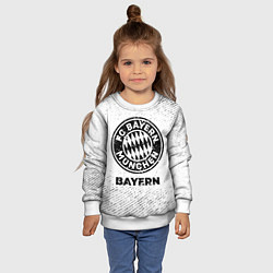 Свитшот детский Bayern с потертостями на светлом фоне, цвет: 3D-белый — фото 2