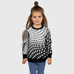 Свитшот детский Металлическая абстрактная броня, цвет: 3D-черный — фото 2