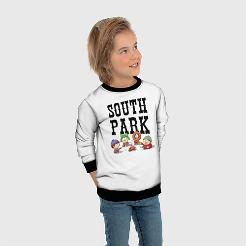 Детский свитшот South park кострёр / 3D-Черный – фото 3