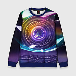 Свитшот детский Глаз Вселенной, цвет: 3D-синий