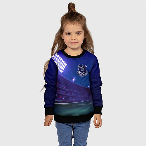 Детский свитшот Everton ночное поле / 3D-Черный – фото 4
