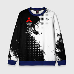 Свитшот детский Mitsubishi - черно-белая абстракция, цвет: 3D-синий