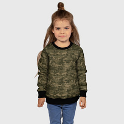 Свитшот детский Камуфляж AOR-1 мелкий, цвет: 3D-черный — фото 2
