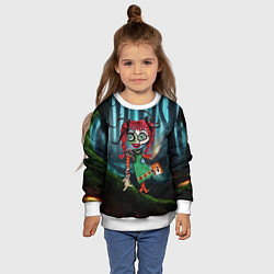 Свитшот детский Страшная кукла, цвет: 3D-белый — фото 2