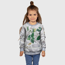 Свитшот детский Green winter, цвет: 3D-меланж — фото 2