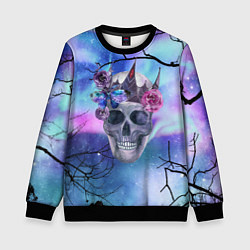Свитшот детский Череп короля, цвет: 3D-черный