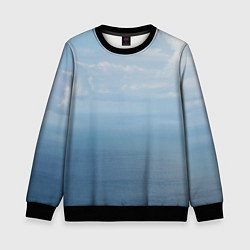 Свитшот детский Крымское море, цвет: 3D-черный