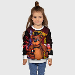 Свитшот детский Пять ночей Фредди, цвет: 3D-белый — фото 2