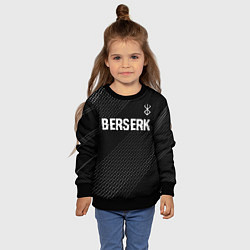 Свитшот детский Berserk glitch на темном фоне: символ сверху, цвет: 3D-черный — фото 2