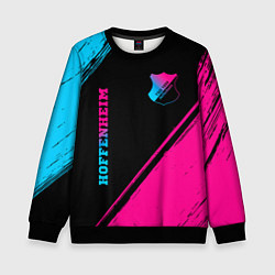 Детский свитшот Hoffenheim - neon gradient: надпись, символ