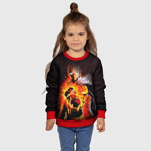 Детский свитшот One Punch-Man-красный кулак / 3D-Красный – фото 4