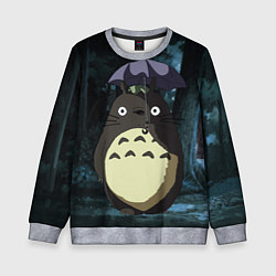 Детский свитшот Totoro in rain forest