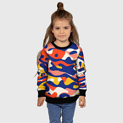 Свитшот детский Камуфляж нестандартной расцветки, цвет: 3D-черный — фото 2