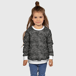 Свитшот детский Камуфляж AOR-2 серый пиксель, цвет: 3D-белый — фото 2
