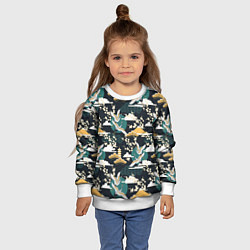 Свитшот детский Japan mural, цвет: 3D-белый — фото 2