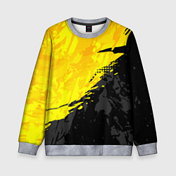Свитшот детский Black and yellow, цвет: 3D-меланж