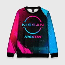 Свитшот детский Nissan - neon gradient, цвет: 3D-черный