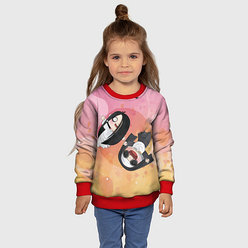 Детский свитшот HALLOWEEN ХЭЛЛУИН / 3D-Красный – фото 4