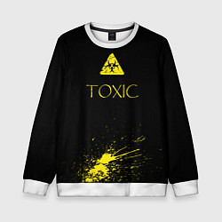 Свитшот детский TOXIC - Биологическая опасность, цвет: 3D-белый