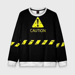 Детский свитшот CAUTION - Осторожно опасность