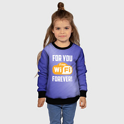 Свитшот детский Бесплатный Wi-Fi навсегда, цвет: 3D-черный — фото 2