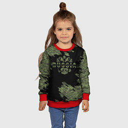 Свитшот детский Пиксельный камуфляж Russian Federation, цвет: 3D-красный — фото 2