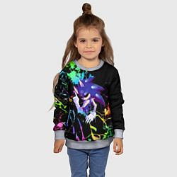 Свитшот детский Sonic Exe - Hedgehog - video game, цвет: 3D-меланж — фото 2