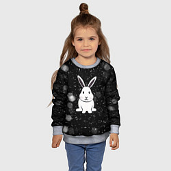 Свитшот детский Год кролика 2023, цвет: 3D-меланж — фото 2