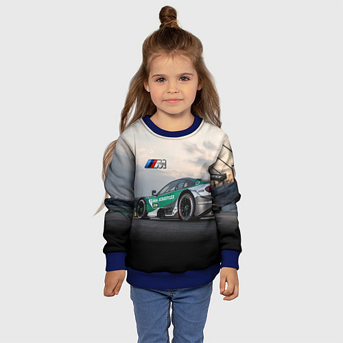 Детский свитшот BMW M Power - Racing team - Motorsport / 3D-Синий – фото 4
