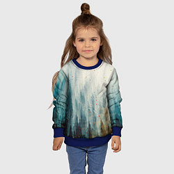 Свитшот детский Абстрактные водянистые паттерны и краски, цвет: 3D-синий — фото 2