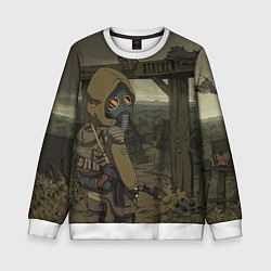 Детский свитшот STALKER тень чернобыля нарисованный постер