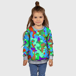 Свитшот детский Абстракция цвета, цвет: 3D-меланж — фото 2