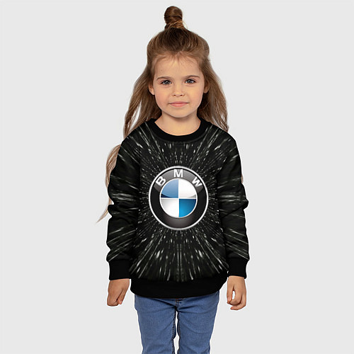 Детский свитшот БМВ эмблема, автомобильная тема / 3D-Черный – фото 4