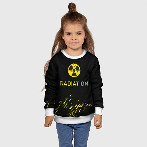 Детский свитшот Radiation - радиационная опасность / 3D-Белый – фото 4
