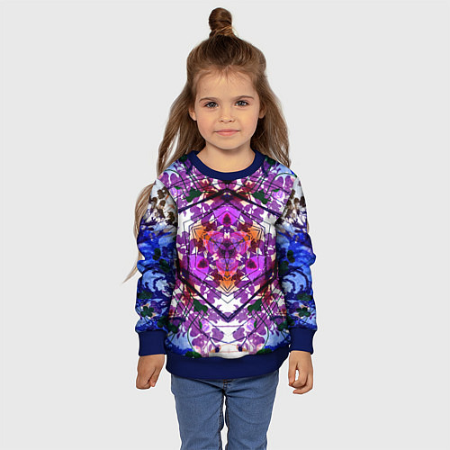 Детский свитшот Ледяной треугольник / 3D-Синий – фото 4