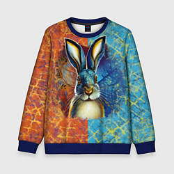Детский свитшот Огненный новогодний кролик