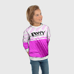 Свитшот детский Poppy Playtime pro gaming: символ сверху, цвет: 3D-белый — фото 2