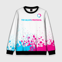 Детский свитшот The Callisto Protocol neon gradient style: символ