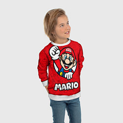 Свитшот детский Луиджи и Марио, цвет: 3D-белый — фото 2