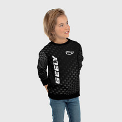 Свитшот детский Geely карбоновый фон, цвет: 3D-черный — фото 2
