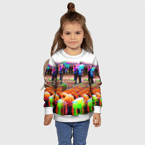 Детский свитшот Невидимка свитер от камер / 3D-Белый – фото 4