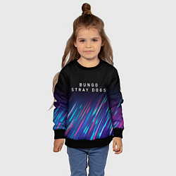 Свитшот детский Bungo Stray Dogs stream, цвет: 3D-черный — фото 2